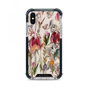Etui ochronne do iPhone Xs do MagSafe, Mobiwear Elite Bumper, bukiet kwiatów
