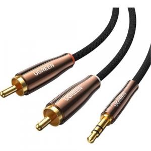 Kabel audio Ugreen 3,5mm mini jack (typ męski) - 2RCA, 2m, miedziany