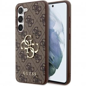 OUTLET: Etui Guess 4G Big Metal Logo do Galaxy S24 Plus, brązowe