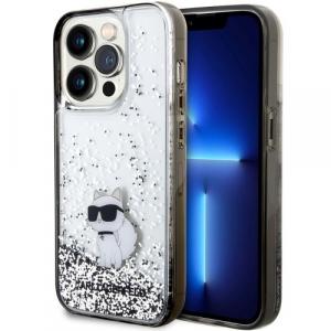 Etui Karl Lagerfeld Hardcase Liquid Glitter Choupette do iPhone 14 Pro Max, przezroczyste