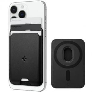 Portfel magnetyczny na karty Spigen Valentinus Wallet do MagSafe, czarny