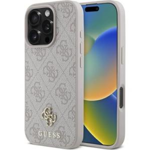Etui Guess Hardcase 4G Ring Classic Logo MagSafe do iPhone 16 Pro Max, różowe