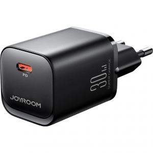 OUTLET: Ładowarka sieciowa Joyroom JR-TCF07EU, USB-C 30W PD 3.0/QC 3.0, czarna