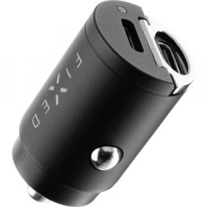 Ładowarka samochodowa Fixed Dual USB-C Car Charger 30W, czarna