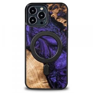 Drewniane etui Bewood do iPhone 13 Pro Max, Violet MagSafe