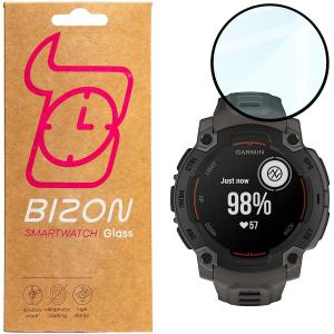 Szkło hybrydowe Bizon Glass Watch Edge Hybrid dla Garmin Instinct E 45 mm, czarne
