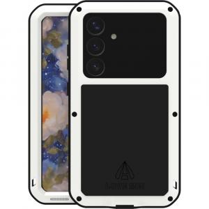 Etui pancerne + szkło LOVE MEI Powerful do Galaxy S25, białe