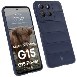 Pancerne etui Bizon Case Tur do Motorola Moto G15 / G15 Power, granatowe