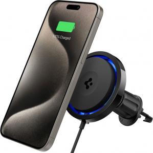 Uchwyt samochodowy Spigen OneTap Pro 3 CryoMax ITS13WC AirVent Hook Qi do MagSafe na kratkę nawiewu, czarny