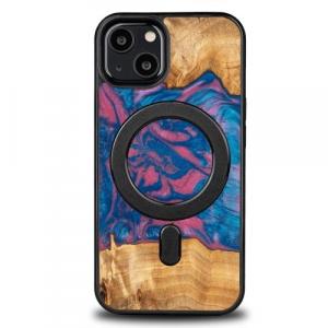 Drewniane etui do iPhone 13, Bewood Unique Neons Vegas do MagSafe