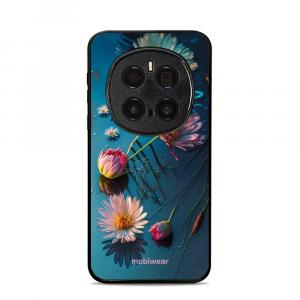Etui ochronne do Honor Magic7 Pro, Mobiwear Glossy Case, niebiesko-kwieciste