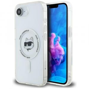 Etui Karl Lagerfeld HardCase IML Choupette Head MagSafe do iPhone 16e, przezroczysto-białe