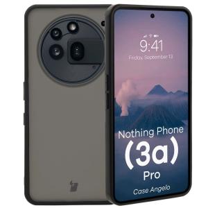 Etui Bizon Case Angelo do Nothing Phone (3a) Pro, przydymione z czarną ramką