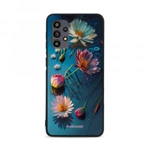Etui ochronne do Galaxy A32 5G, Mobiwear Glossy Case, niebiesko-kwieciste