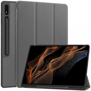 Etui Bizon Case Tab Lizard do Galaxy Tab S9 Ultra, szare