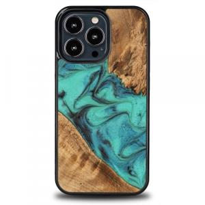 Drewniane etui Bewood do iPhone 13 Pro, Turquoise MagSafe