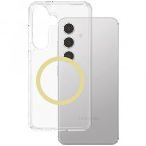 Etui CARE by PanzerGlass Flagship Urban Combat Qi do Galaxy S25 Plus, przezroczysto-żółte