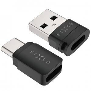 Adapter / bloker danych Fixed Data Blocker USB-C na USB-C / USB-C na USB-A, PD 240W, czarny
