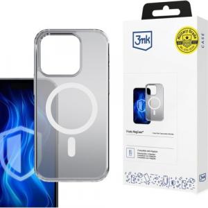 Etui 3mk Frosty MagCase do iPhone 16 Pro Max, półprzezroczyste z białym