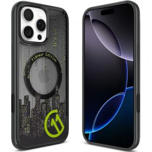 Etui Spigen Ultra Hybrid T Mag (CC) do MagSafe do iPhone 16 Pro Max, szaro-wzorzyste (C11 Flâneur)