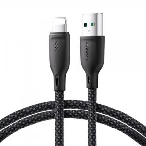 Kabel do ładowania / transmisji danych Joyroom Multi-Color USB-A do Lightning, 3A, 1m, czarny