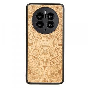 Drewniane etui Bewood do Huawei Mate 50 Pro KALENDARZ AZTECKI ANIEGRE