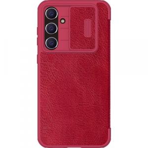 Etui Nillkin Qin Pro Leather z klapką do Galaxy S23 FE, czerwone