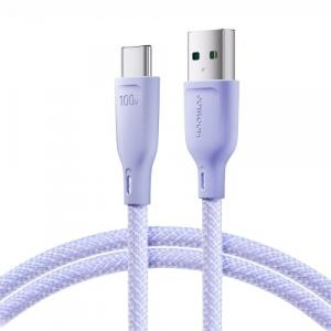 Kabel do ładowania / transmisji danych Joyroom Multi-Color USB-A do USB-C, 100W, 1m, fioletowy