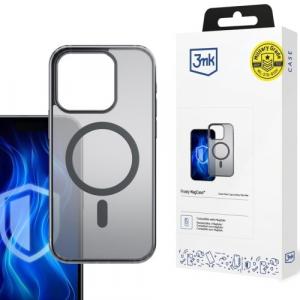 Etui 3mk Frosty MagCase do iPhone 16 Pro Max, półprzezroczyste z czarnym