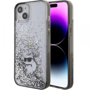 Etui Karl Lagerfeld Hardcase Liquid Glitter Choupette do iPhone 15 Plus, przezroczyste