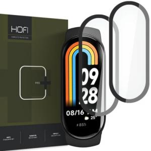 Szkło hybrydowe na ekran Hofi Hybrid Pro+ do Xiaomi Mi Smart Band 8 / 8 NFC x2, czarna ramka