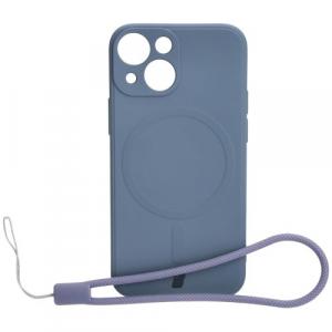 Etui Bizon Case Silicone MagSafe Sq do iPhone 13 Mini, szare