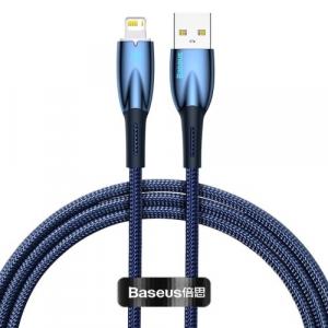 Kabel Baseus Glimmer Series USB-A do Lightning, 2.4A, 480Mb/s, 1m, niebieski