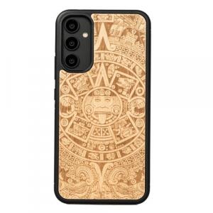 Drewniane etui Bewood do Galaxy A34 5G KALENDARZ AZTECKI ANIEGRE