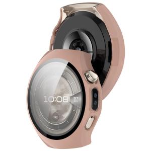 Etui ze szkłem do zegarka Bizon Case+Glass Watch do Huawei Watch 5 42 mm, różowe