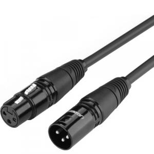 Kabel Ugreen audio / przedłużacz / przewód mikrofonowy XLR (żeński) - XLR (męski), 5 m, czarny