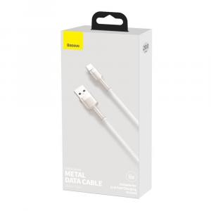 OUTLET: Kabel Baseus Cafule Metal Data USB-A do USB-C 66W, 6A, 2m, biały