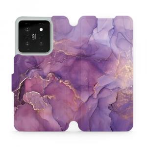 Etui z klapką do Xiaomi 14, Mobiwear Book, fioletowe