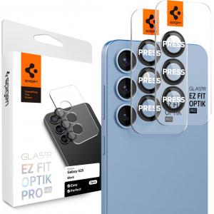 Szkło na aparat Spigen Glas.tR Ez Fit Optik Pro 2-Pack do Galaxy S25, czarne