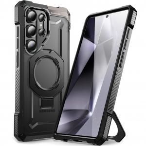 OUTLET: Etui pancerne Supcase UB Grip Mag do MagSafe do Galaxy S25 Ultra, czarno-przezroczyste