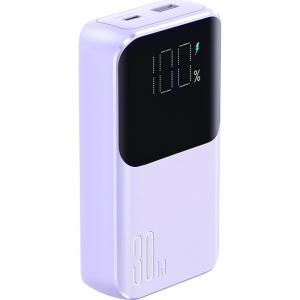 Powerbank Joyroom JR-PBC06 10000mAh, 30W, 1x USB-A / 1x USB-C + kabel USB-C i Lightning, fioletowy