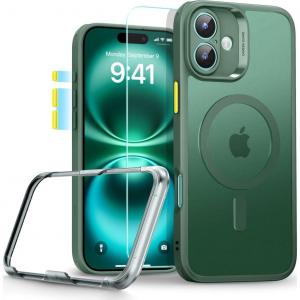 Zestaw etui + szkło, ESR Classic Pro Set HaloLock do iPhone 16 do MagSafe, półprzezroczysto-zielone