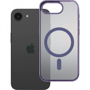 Etui 3mk Frosty MagCase do iPhone 16e, półprzezroczyste z fioletowym