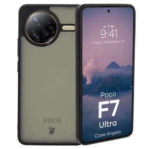 Etui Bizon Case Angelo do Xiaomi Poco F7 Ultra, przydymione z czarną ramką