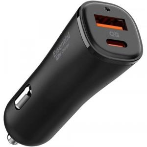 Ładowarka samochodowa Spigen ArcStation Essential EV482 18W USB-A +30W USB-C, czarna