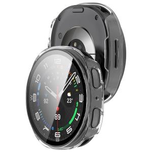 Etui ze szkłem do zegarka Bizon Case+Glass Watch do Galaxy Watch 8 40 mm, przeźroczyste