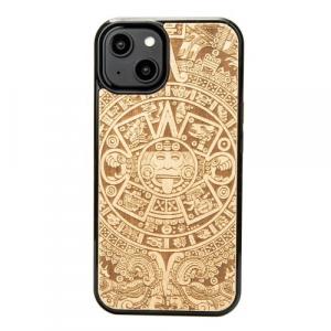 Drewniane etui Bewood iPhone 14 KALENDARZ AZTECKI ANIEGRE