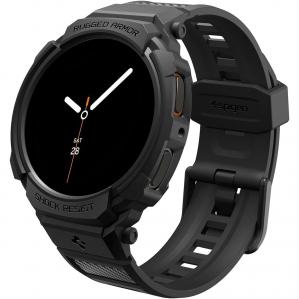 Etui z paskiem Spigen Rugged Armor Pro do Galaxy Watch 8 44mm, czarne
