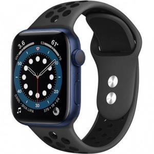 Pasek Crong Duo Sport do Apple Watch 41/40/38 mm, szaro-czarne