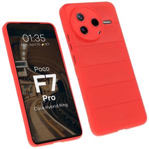 Pancerne etui Bizon Case Tur do Xiaomi Poco F7 Pro, czerwone